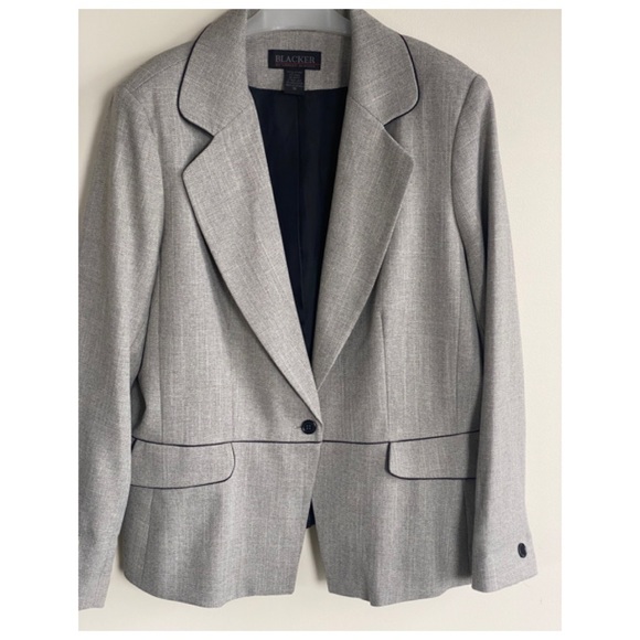 BLACKER woman’s blazer jacket gray size 18 - Picture 10 of 10